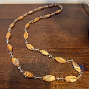 Elegant Brown Beaded Necklace